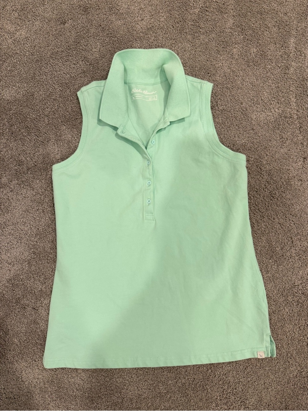 Eddie Bauer Sleeveless Polo Tank Top in Mint Green